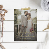 Onze eerste kerst als Mr. & Mrs Photo Holiday Feestdagenkaart