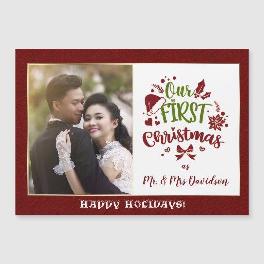 Onze eerste kerst als Mr & Mrs Red Glitter (Voorkant)