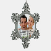 Onze eerste kerst als Mr & Mrs Snowflake Ornament (Links)