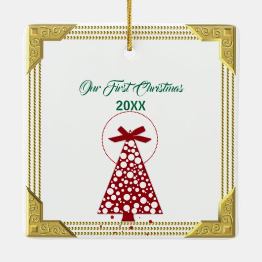 Onze eerste kerst als opa opa 2 zwemt keramisch ornament (Achterkant)