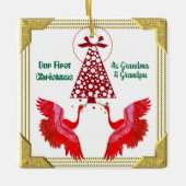 Onze eerste kerst als opa opa 2 zwemt keramisch ornament (Voorkant)