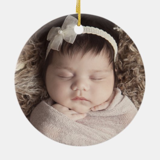 Onze eerste kerst als Ouderenversiering Keramisch Ornament (Achterkant)