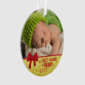 Onze eerste kerst als Ouders Baby Foto Ornament (voorkant)