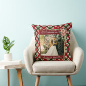 Onze eerste kerst als pasgetrouwd foto  kussen (Stoel)