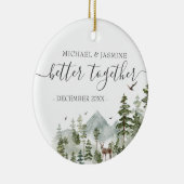 Onze eerste kerst beter samen boom keramisch ornament (Rechts)