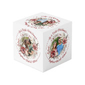 Onze eerste kerst bloemenbruiloft foto kubus (Achter hoekig)