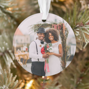 Onze Eerste Kerst Calligrafie Mijnheer en Mevrouw  Ornament