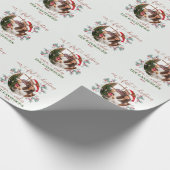 Onze Eerste Kerst Calligrafie Vakantie Foto Cadeaupapier (Hoek)