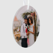 Onze Eerste Kerst Calligraphy Meneer en Mevrouw Fo Ornament (voorkant)