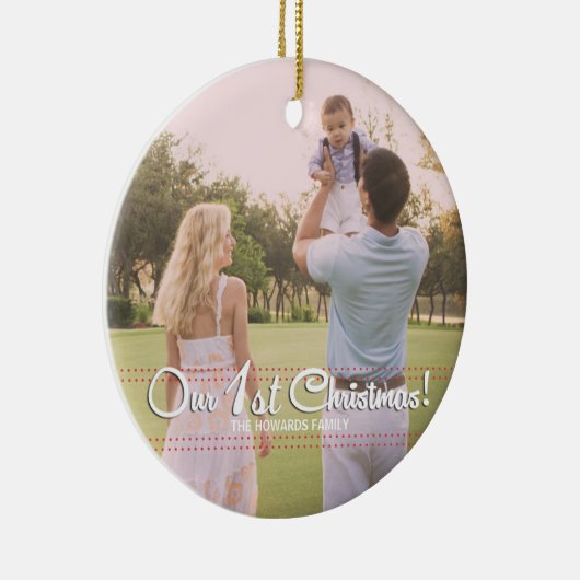 Onze eerste kerst Elegant Modern Ornament (Rechts)