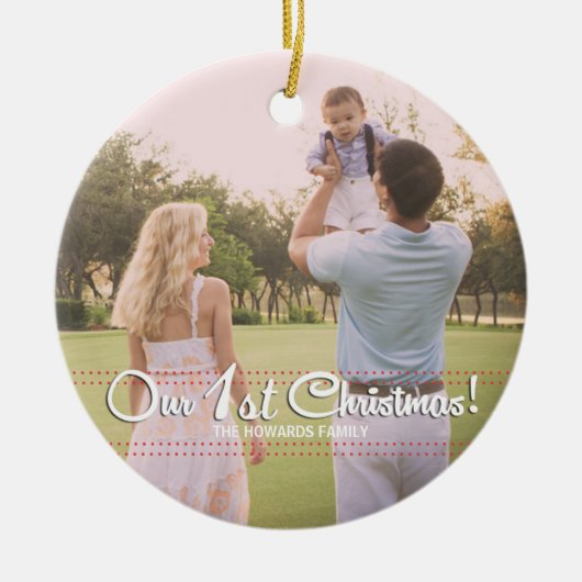 Onze eerste kerst Elegant Modern Ornament (Voorkant)