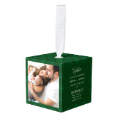 Onze eerste kerst familie foto's rustiek decoratie (Voorkant hoekig)