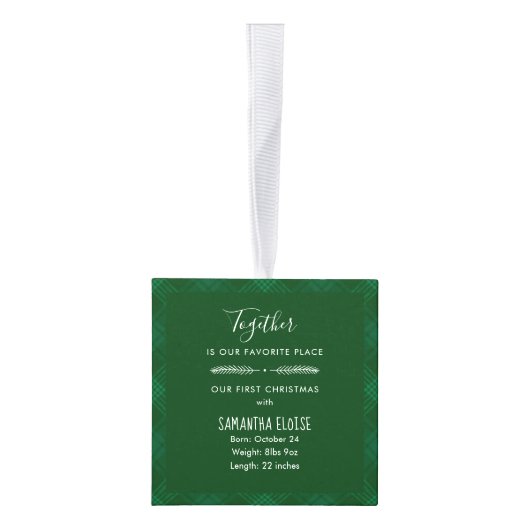 Onze eerste kerst familie foto's rustiek decoratie (Rechts)