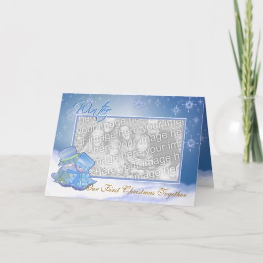 Onze eerste kerst feestdagen kaart (Voorkant)