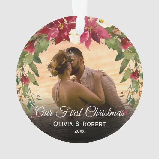 Onze eerste kerst | Foto van de heer & mevrouw Ornament (achterkant)