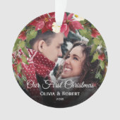 Onze eerste kerst | Foto van de heer & mevrouw Ornament (voorkant)