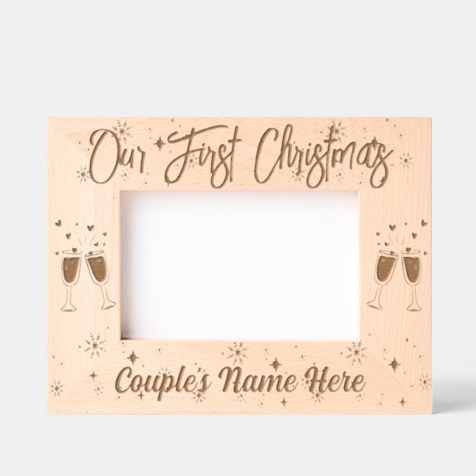 Onze eerste kerst gegraveerde lijstjes (Voorkant)