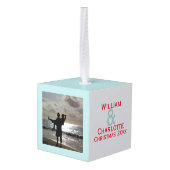 Onze eerste kerst gepersonaliseerd als Mr en Mrs Ornament (Achter hoekig)