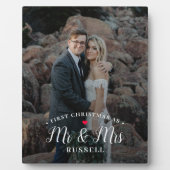 Onze eerste kerst gepersonaliseerde foto desktop fotoplaat (Voorkant)