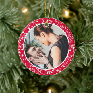Onze eerste kerst | Gepersonaliseerde foto | Keramisch Ornament