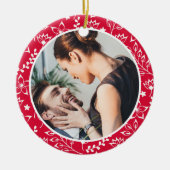 Onze eerste kerst | Gepersonaliseerde foto | Keramisch Ornament (Voorkant)