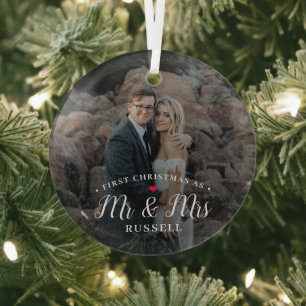 Onze eerste kerst gepersonaliseerde foto Ornament