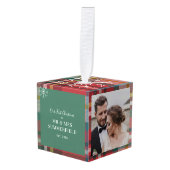 Onze eerste kerst geplakte trouwfoto decoratie (Voorkant hoekig)