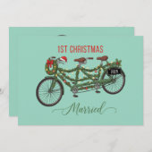 Onze eerste kerst getrouwd 2025 | Schattigee tande Kaart (Voorkant / Achterkant)