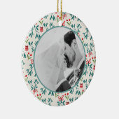 Onze eerste kerst getrouwd handgeschilderde mareta keramisch ornament (Rechts)