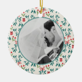 Onze eerste kerst getrouwd handgeschilderde mareta keramisch ornament