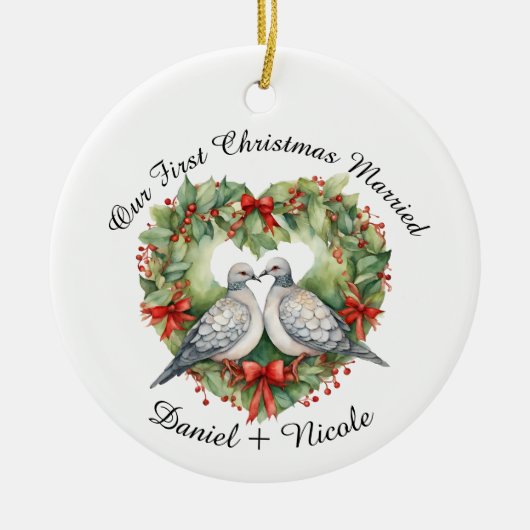 Onze eerste kerst getrouwd, Ornament voor hen (Voorkant)