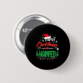 Onze eerste kerst getrouwd pasgetrouwd meneer en m ronde button 5,7 cm (Voorkant /achterkant)