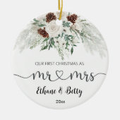 Onze eerste kerst getrouwde Ornament meneer en mev (Voorkant)