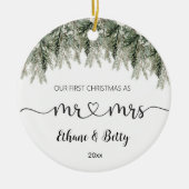 Onze eerste kerst getrouwde Ornament meneer en mev (Voorkant)