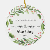 Onze eerste kerst getrouwde Ornament meneer en mev (Voorkant)