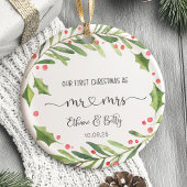 Onze eerste kerst getrouwde Ornament meneer en mev