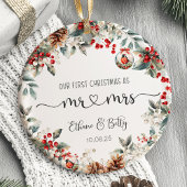 Onze eerste kerst getrouwde Ornament meneer en mev