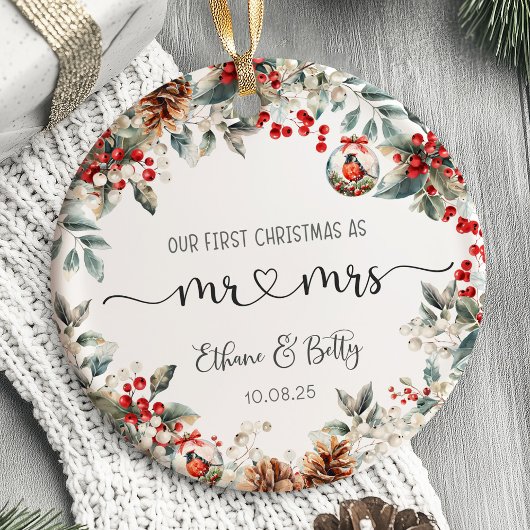 Onze eerste kerst getrouwde Ornament meneer en mev