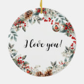 Onze eerste kerst getrouwde Ornament meneer en mev (Achterkant)