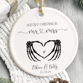 Onze eerste kerst getrouwde Ornament Mr&Mrs Heart
