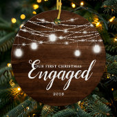 Onze eerste kerst ging in. Vakantie aangepast Keramisch Ornament