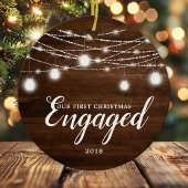 Onze eerste kerst ging in. Vakantie aangepast Keramisch Ornament