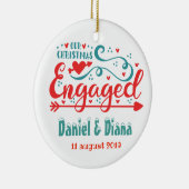 Onze eerste kerst ging over boomversieringen keramisch ornament (Rechts)