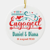 Onze eerste kerst ging over boomversieringen keramisch ornament (Voorkant)