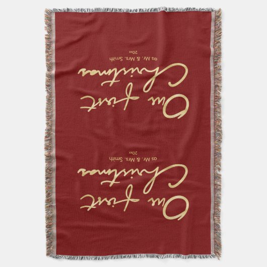 Onze eerste kerst | Handgeschreven 1e kerst Deken (Voorkant Verticaal)