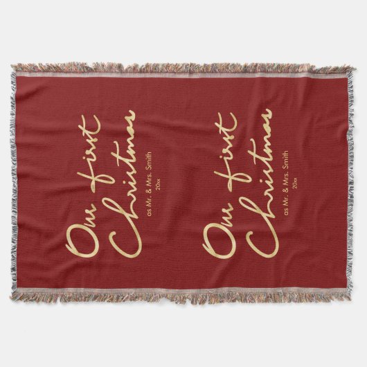 Onze eerste kerst | Handgeschreven 1e kerst Deken (Voorkant)