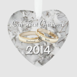 Onze eerste Kerst Hart Kerst Ornament