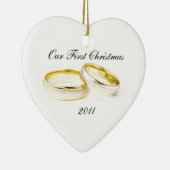 Onze Eerste Kerst Hart Ornament (Rechts)