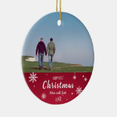 Onze eerste kerst homostel keramisch ornament (Rechts)