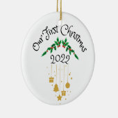 Onze eerste kerst in 2022 keramisch ornament (Rechts)
